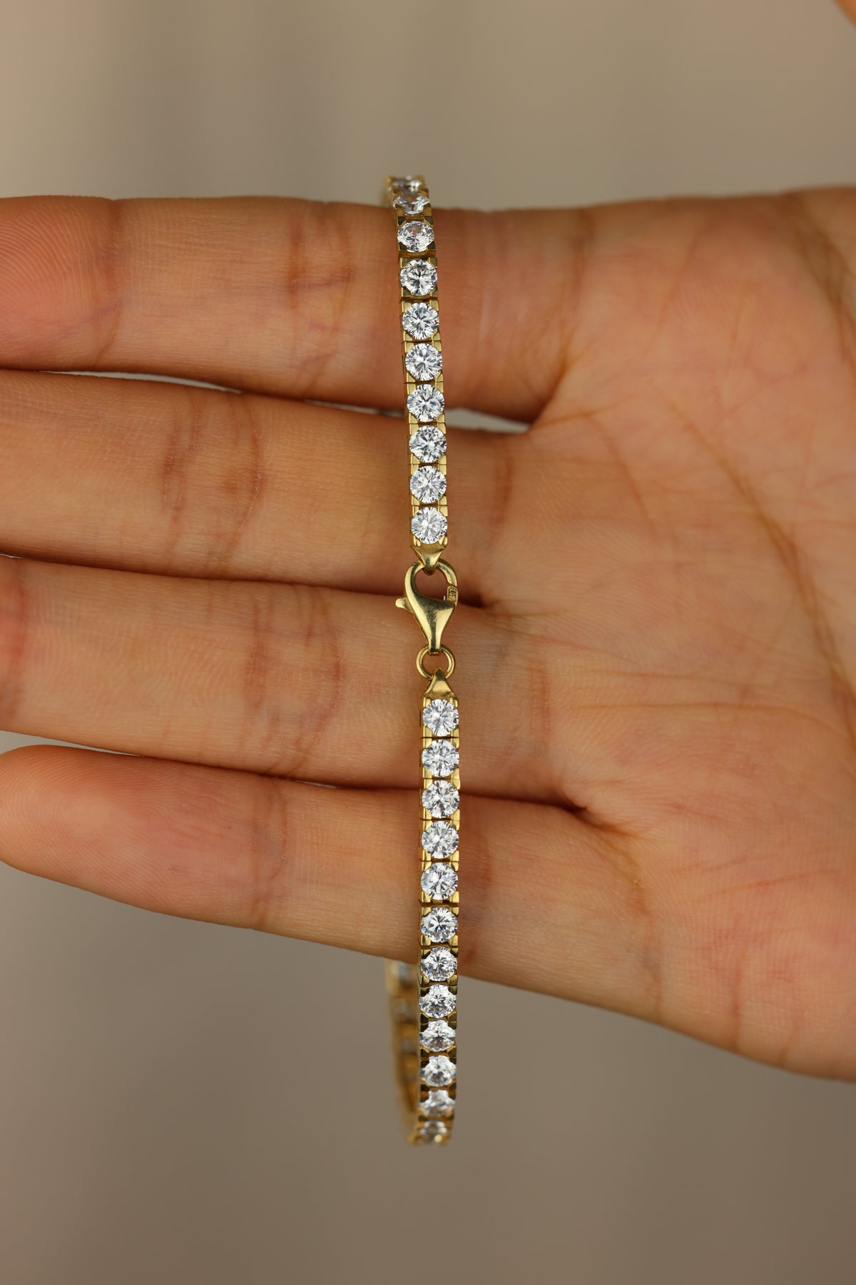 Square-link tennis bracelet #618