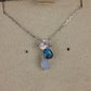 Diamond and topaz necklace