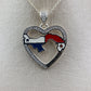 Dije de corazón con la silueta de Panamá #582