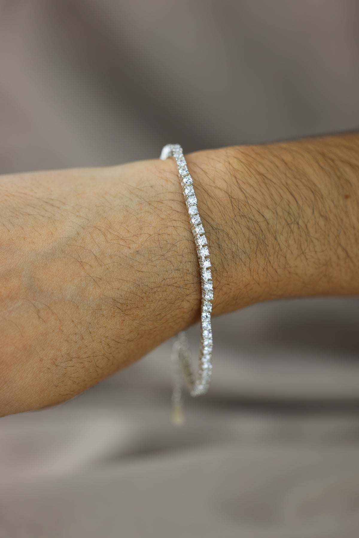 Silver tennis bracelet #621