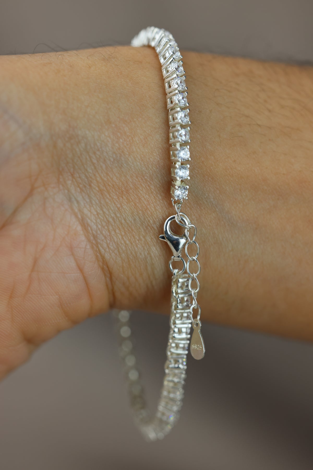 Silver tennis bracelet #621