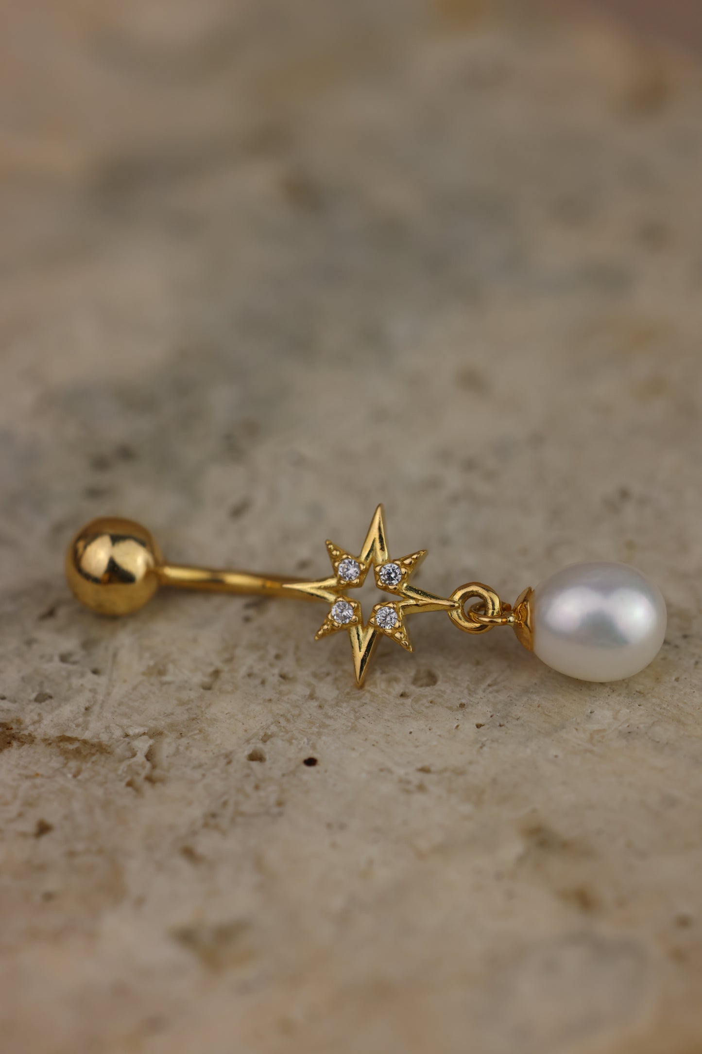 Piercing de ombligo de perla #506