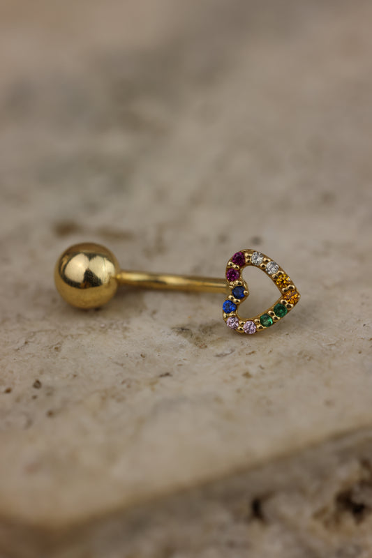 Piercing de ombligo corazón #505