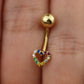 Piercing de ombligo corazón #505