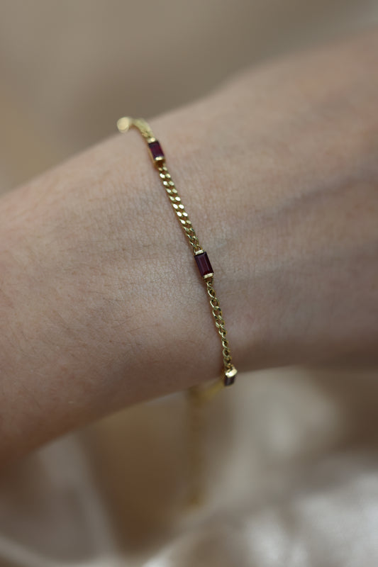 Pulsera de rubi #A49