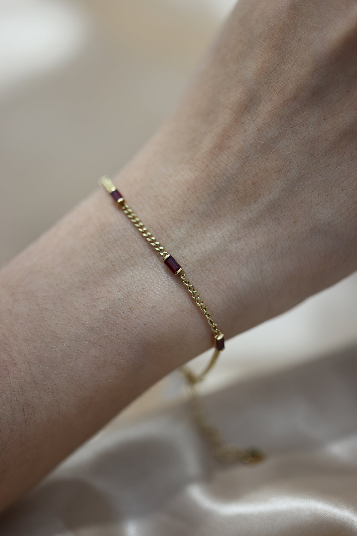 Pulsera de rubi #A49