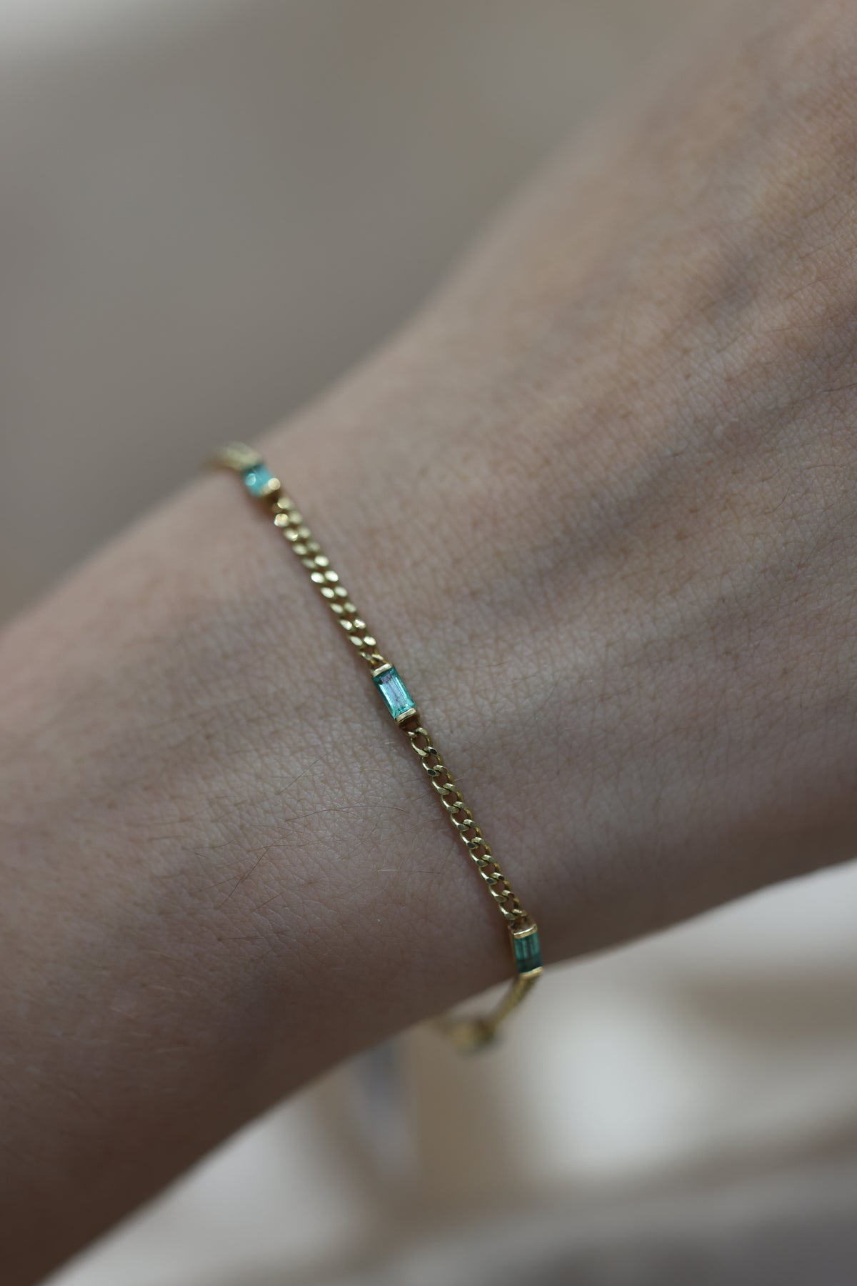 Pulsera de esmeraldas #A48
