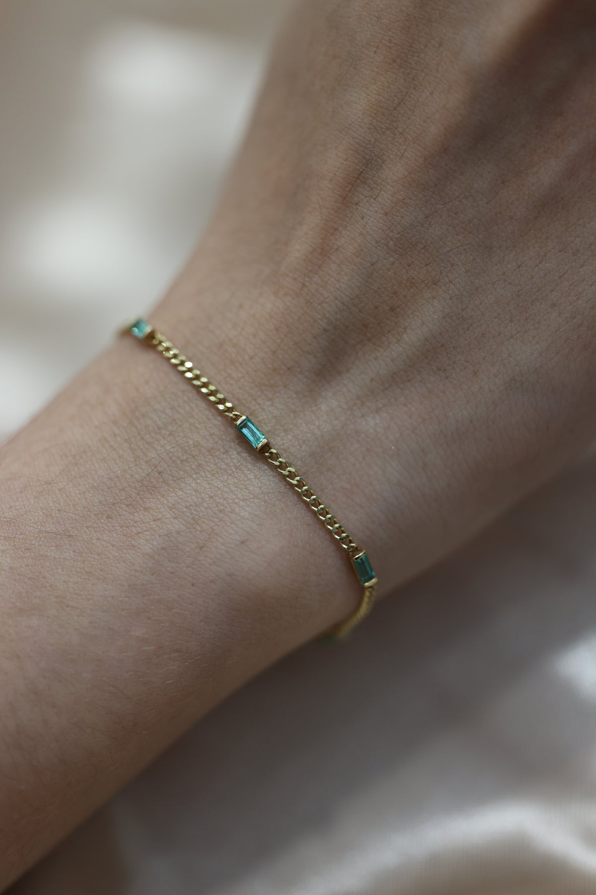 Pulsera de esmeraldas #A48