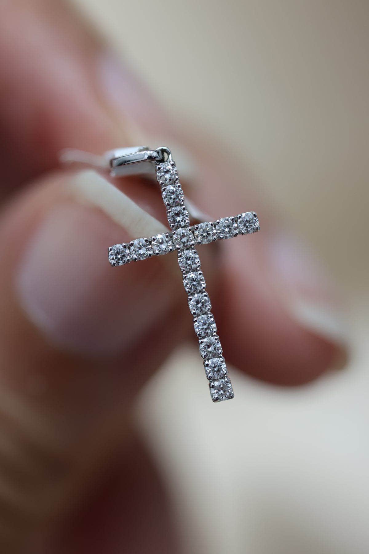 Diamond cross pendant #A57