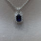 Sapphire and diamond pendant