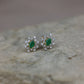 EMERALD EARRING (SNOW) O/A #15014