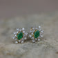 EMERALD EARRING (SNOW) O/A #15014
