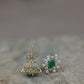 EMERALD EARRING (SNOW) O/A #15014