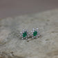 EMERALD EARRING (SNOW) O/B #15013