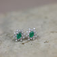 EMERALD EARRING (SNOW) O/B #15013