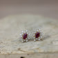 Earrings Ruby & diamond tipo copo de nieve O/A #15010