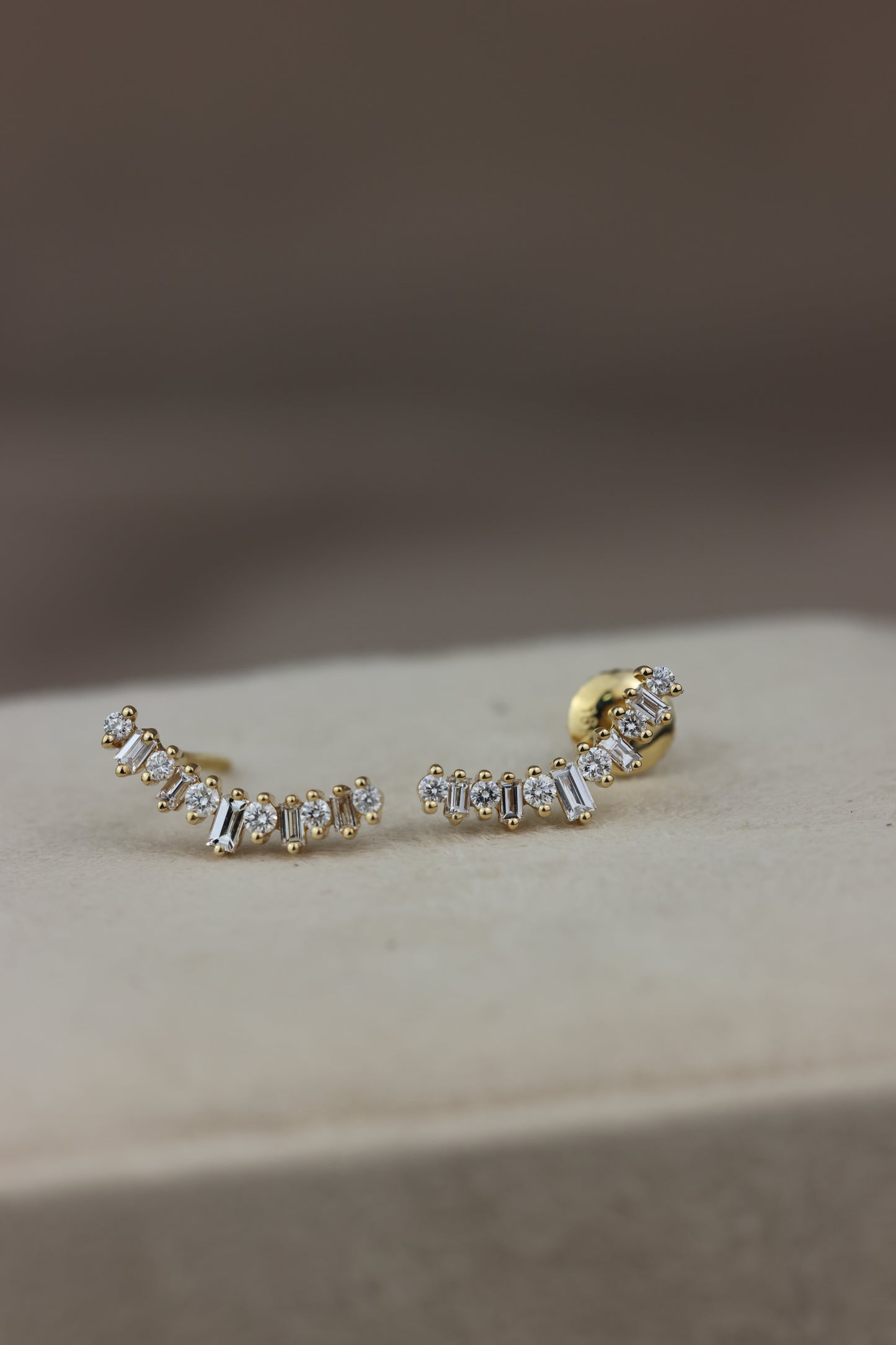 Diamond piercing - curvi con corte baguette y redondo #14681
