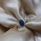 Sapphire ring with diamonds