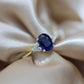 Sapphire ring with diamonds