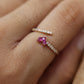 Ruby heart ring