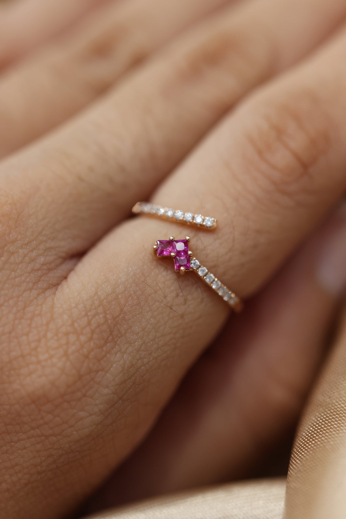 Ruby heart ring