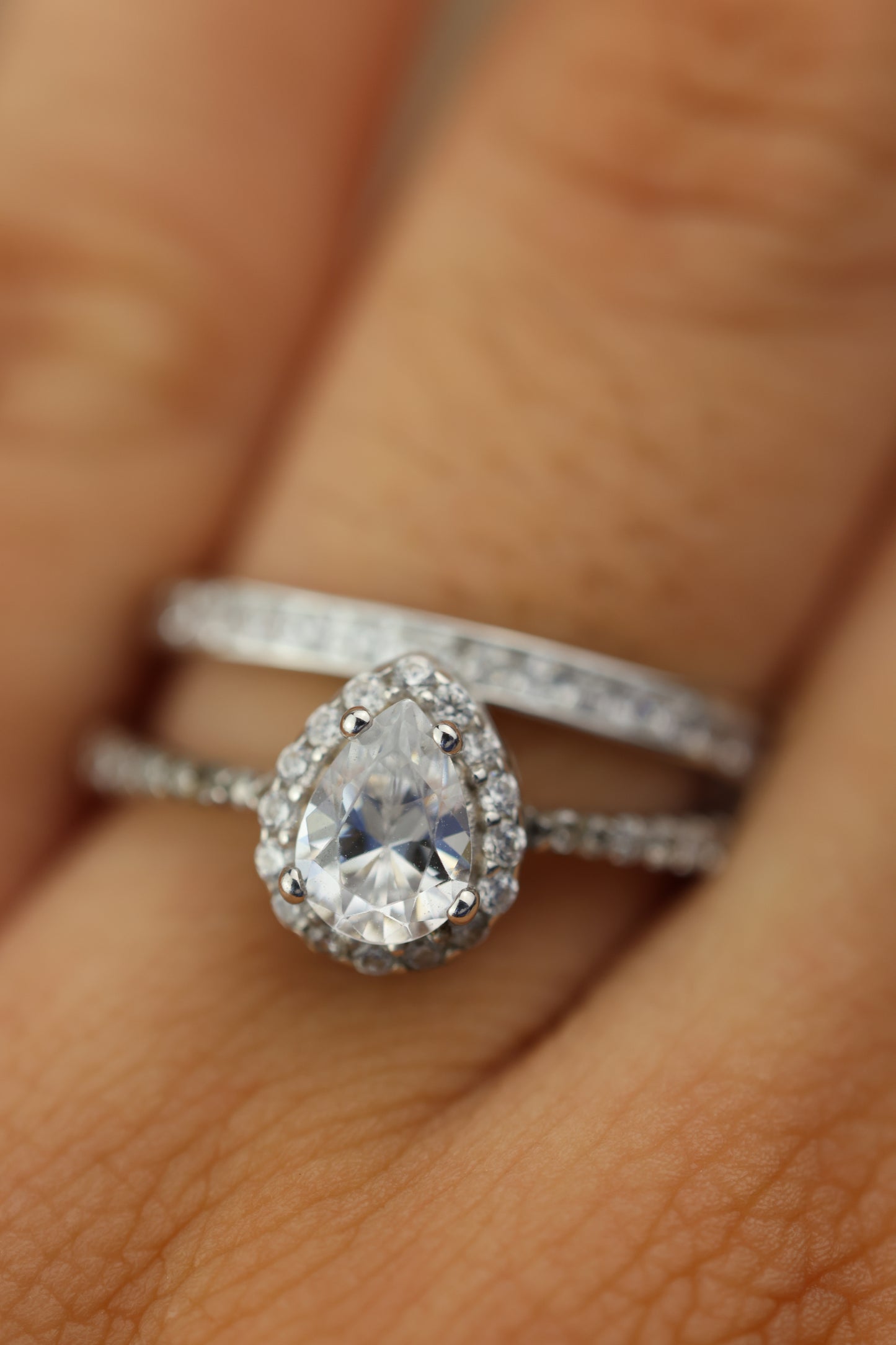 Duo de matrimonio en oro blanco #371