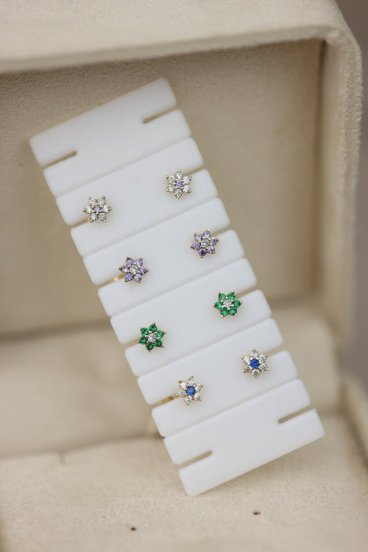 Aretes de bebe florecita #529