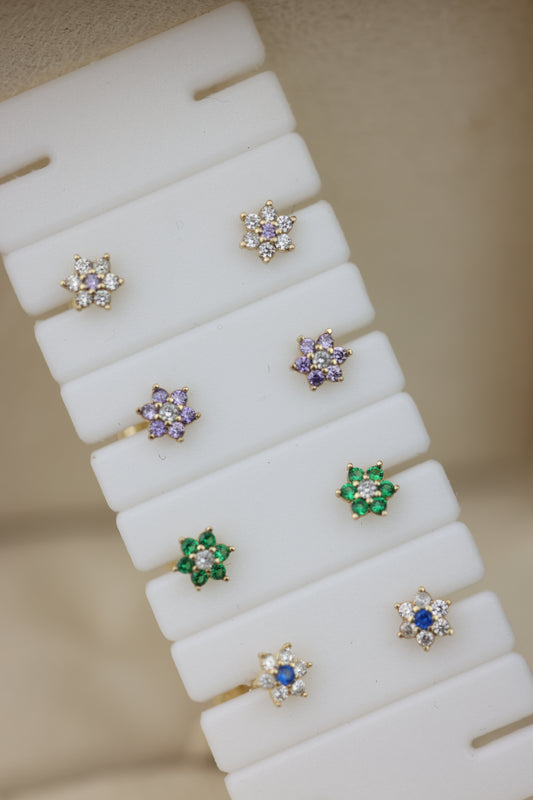 Aretes de bebe florecita #529
