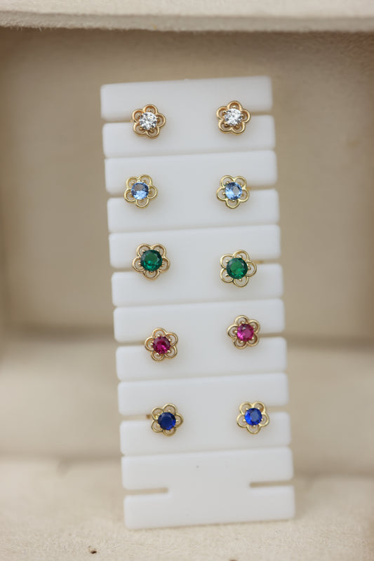 Aretes de florecita #528