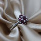 Ruby flower ring
