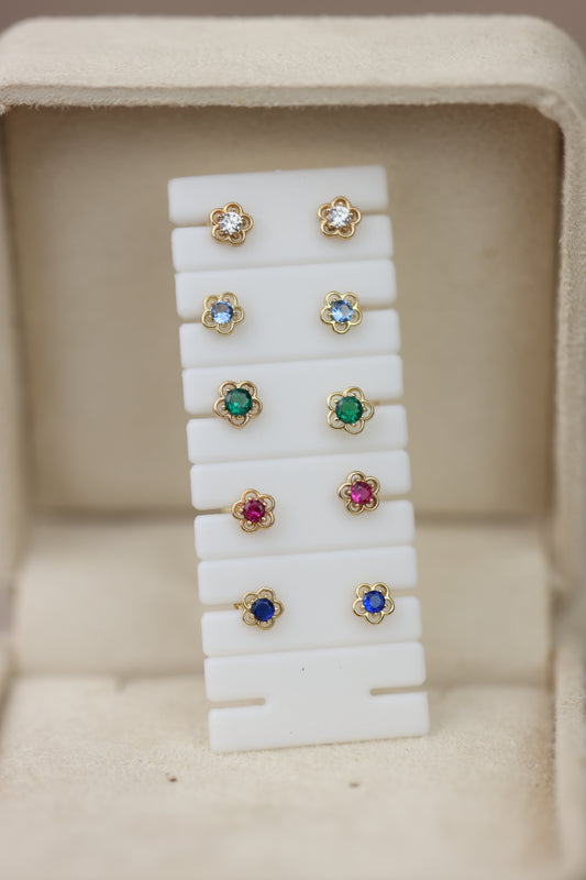 Aretes de florecita #528