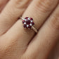 Ruby flower ring