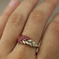 Ruby diamond ring #22234
