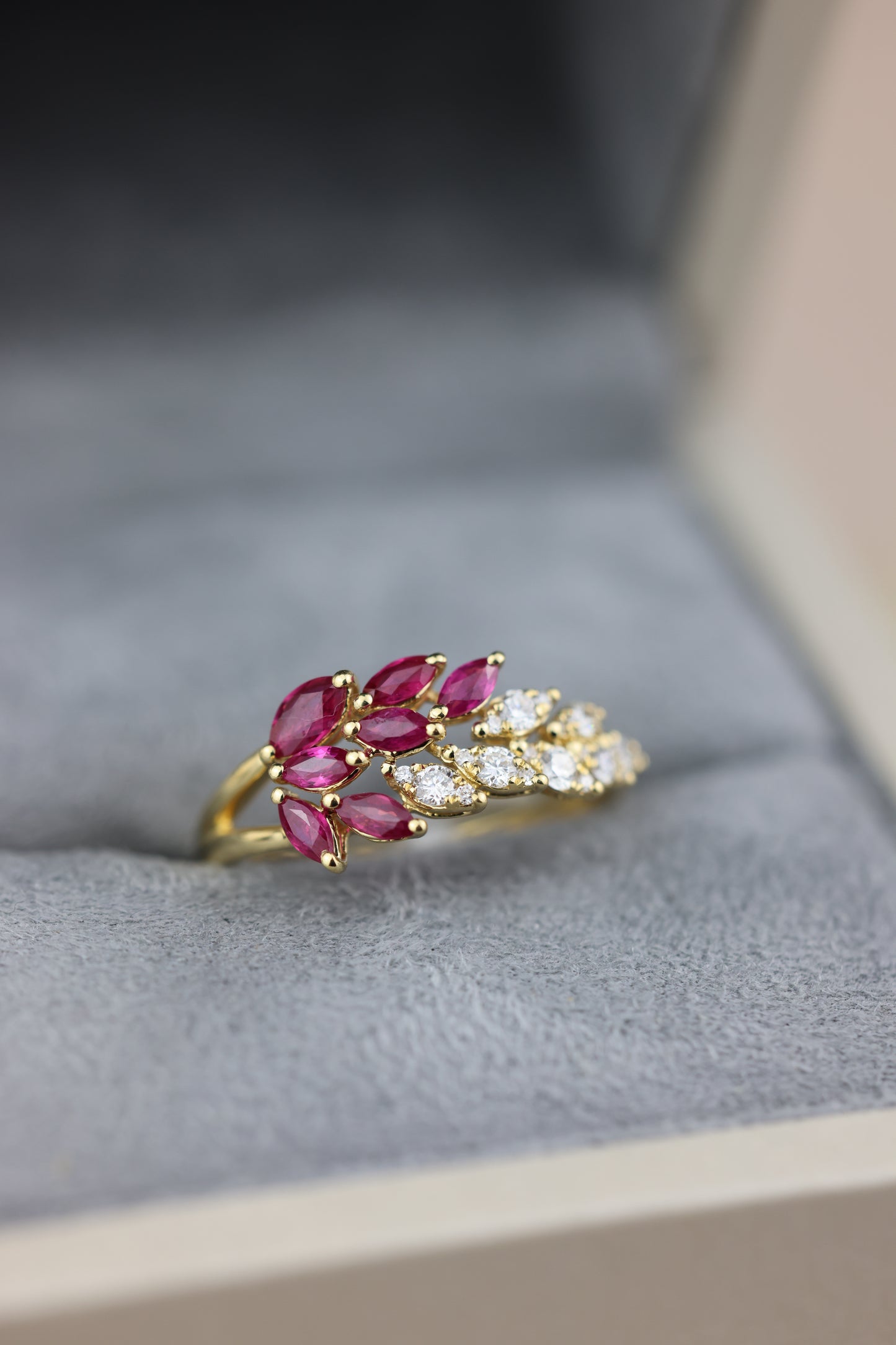 Ruby diamond ring #22234