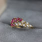 Ruby diamond ring #22234