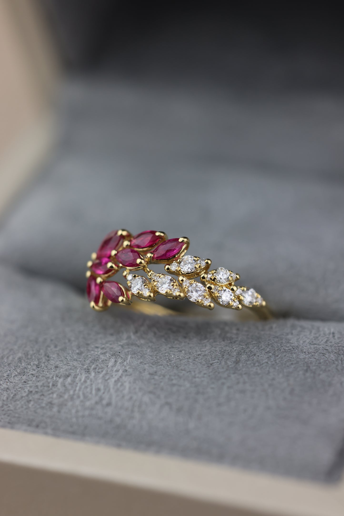 Ruby diamond ring #22234
