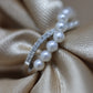 Pearl and diamond ring