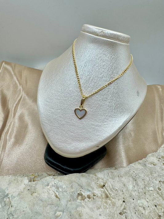 Mini corazon de nacar - 18k