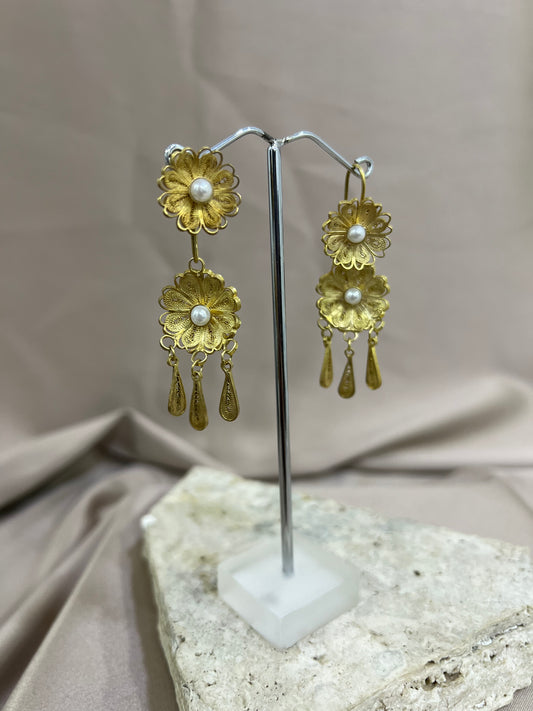 Dormilonas con piedra color blanco #pt14