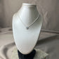 Collar con dije de circón blanco #121