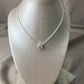 Collar con dije de circón blanco #121