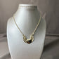 Collar con dije de corazón con alas #123