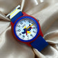 Reloj azul con detalles rojo #A61