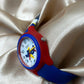 Reloj azul con detalles rojo #A61