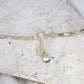 Pulsera con doble tejido corazón colgante #A4