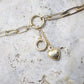 Pulsera con doble tejido corazón colgante #A4