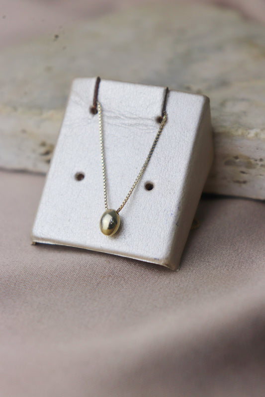 Cadena tejido veneciana con dije ovalado #114