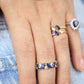 Anillo de Zafiro de gota con diamantes #A13