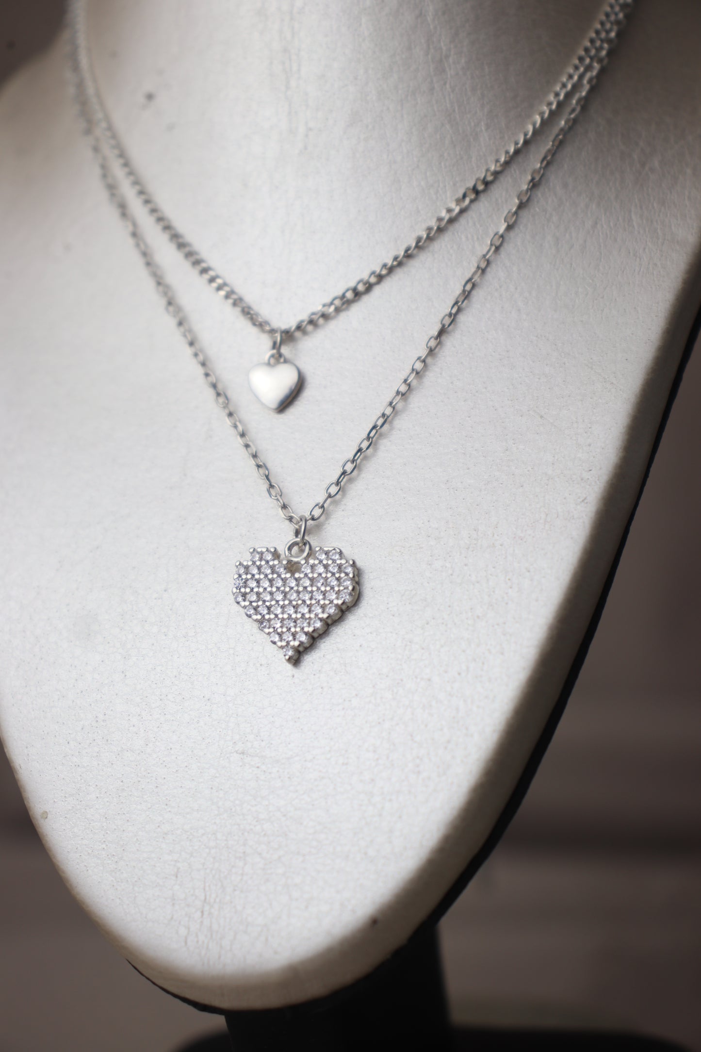 Collar con 2 corazones #120