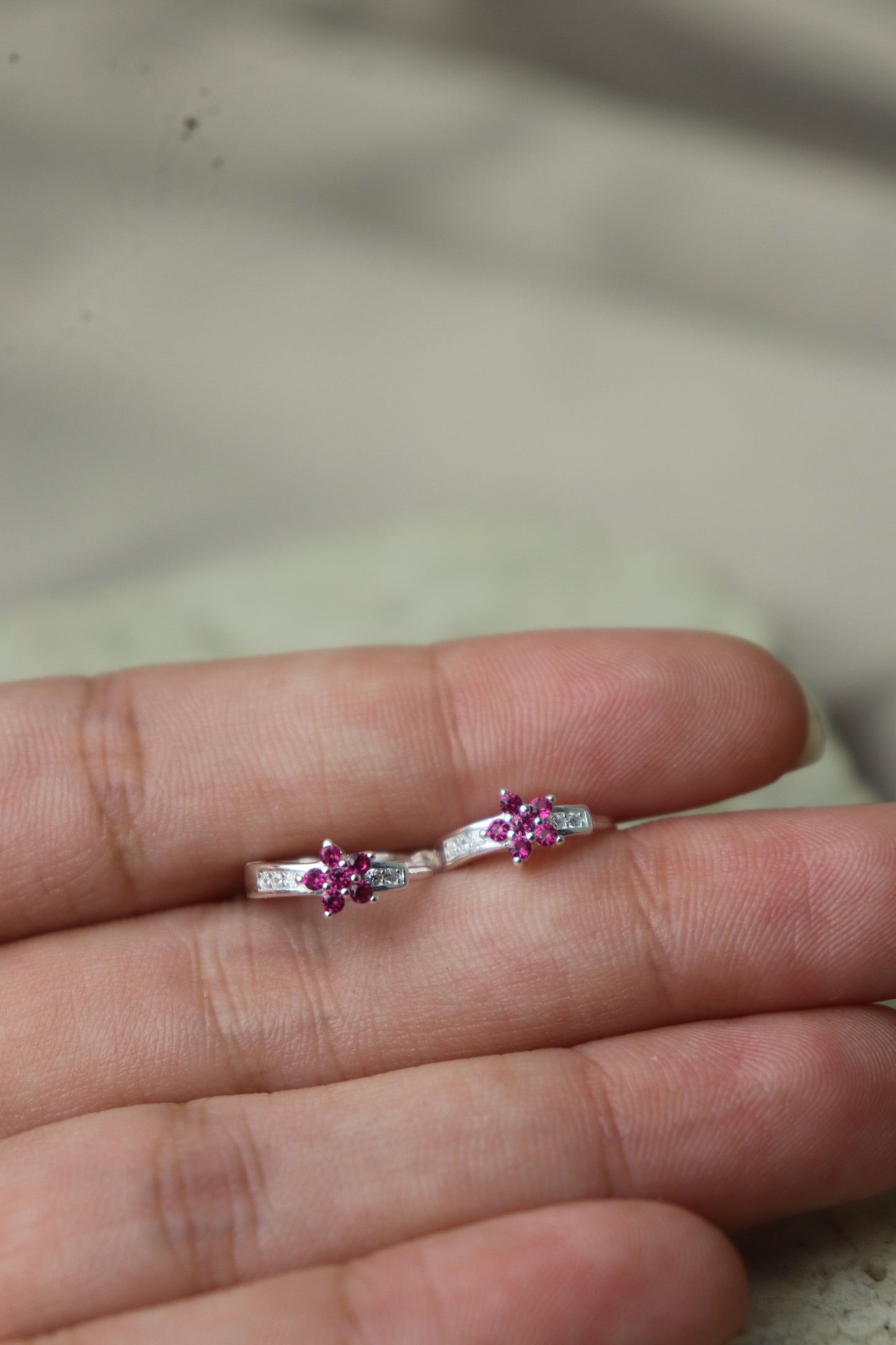 Hoggie florecita fushia #115